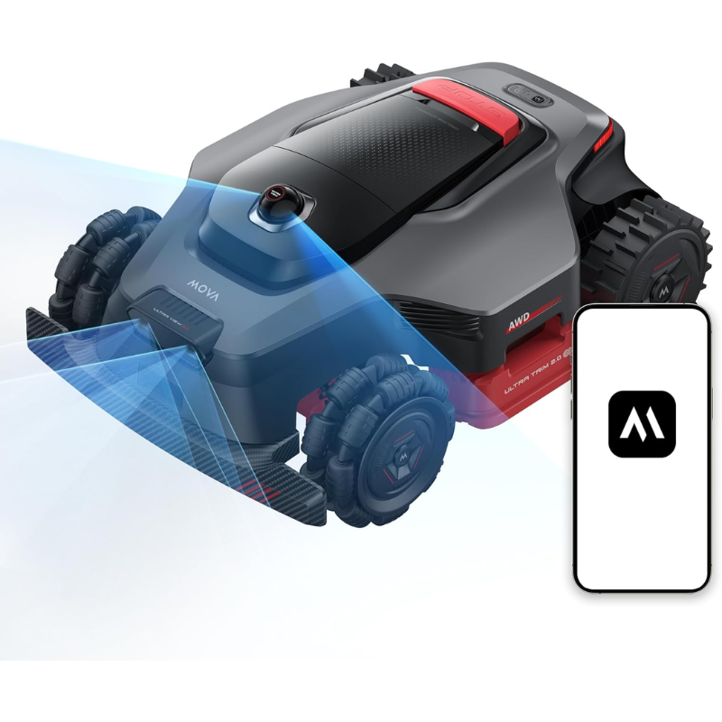 MOVA 0.75 Acre 3D LiDAR AI Vision Robot Lawn Mower LiDAX Ultra 3000 AWD Wire-Free Dual Map Navigation