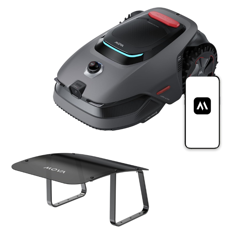 MOVA LiDAX Ultra 2000 Robot Lawn Mower with 4G with Garage for 0.5 Acre, No Wire No RTK+360° 3D LiDAR+AI Vision, 45% Slope, Cut Height 1.2"-3.9", 150 Multi-Zone,Edge Cutting(Garage Shipped Separately)