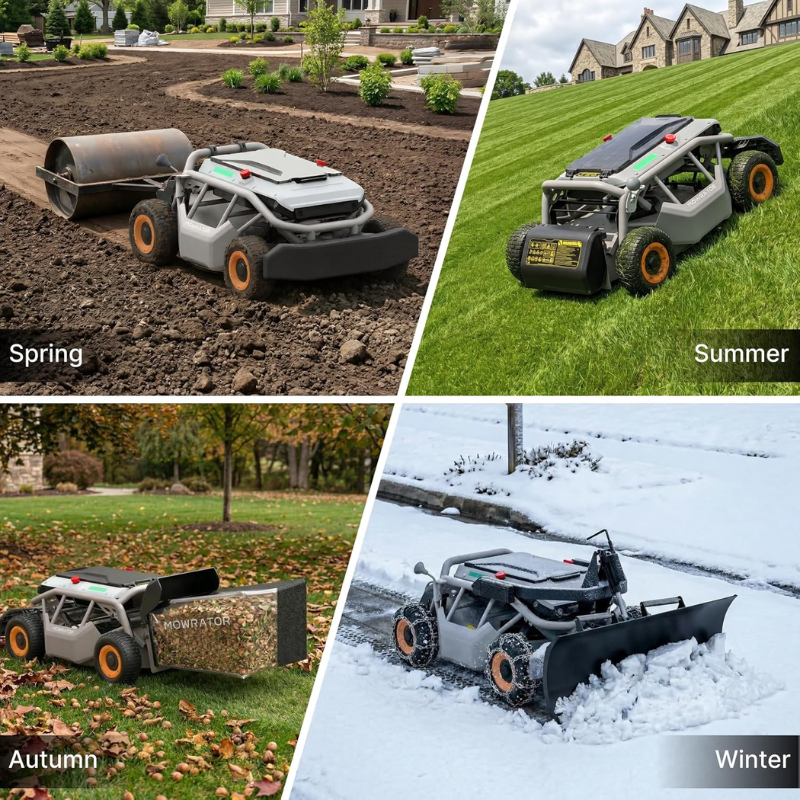 Mowrator 21in 4WD Remote Control Lawn Mower S1 0.75 Acre 37° Slope Climbing
