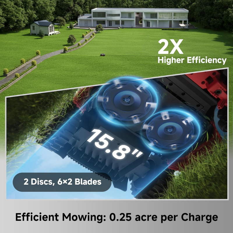 MOVA 0.75 Acre 3D LiDAR AI Vision Robot Lawn Mower LiDAX Ultra 3000 AWD Wire-Free Dual Map Navigation