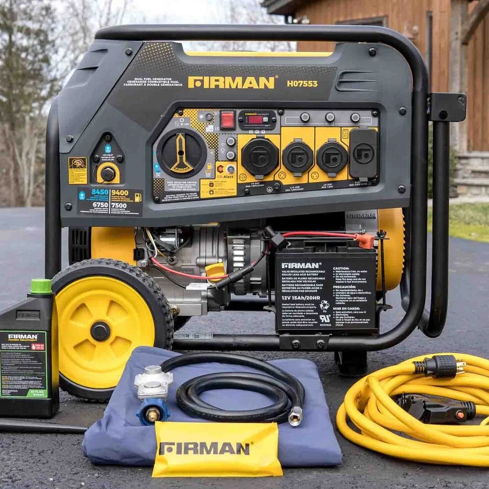 Firman H07553 7500W/9400W Dual Fuel Portable Generators