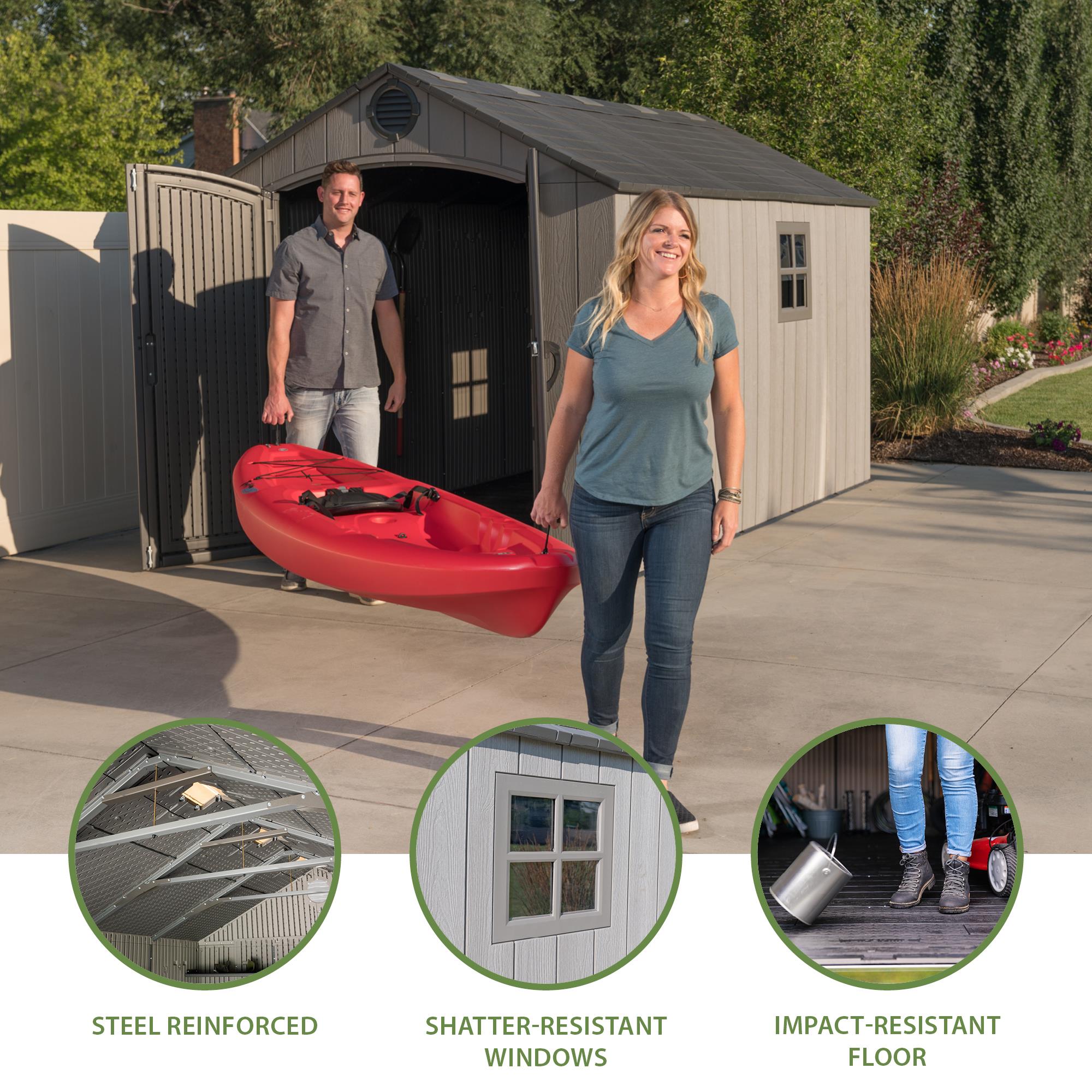 Lifetime 8 Ft. X 12.5 Ft. Outdoor Storage Shed – 60305