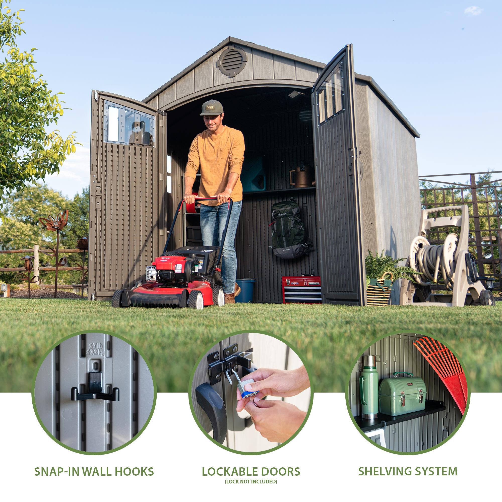 Lifetime 8 Ft. X 7.5 Ft. Outdoor Storage Shed – 60370