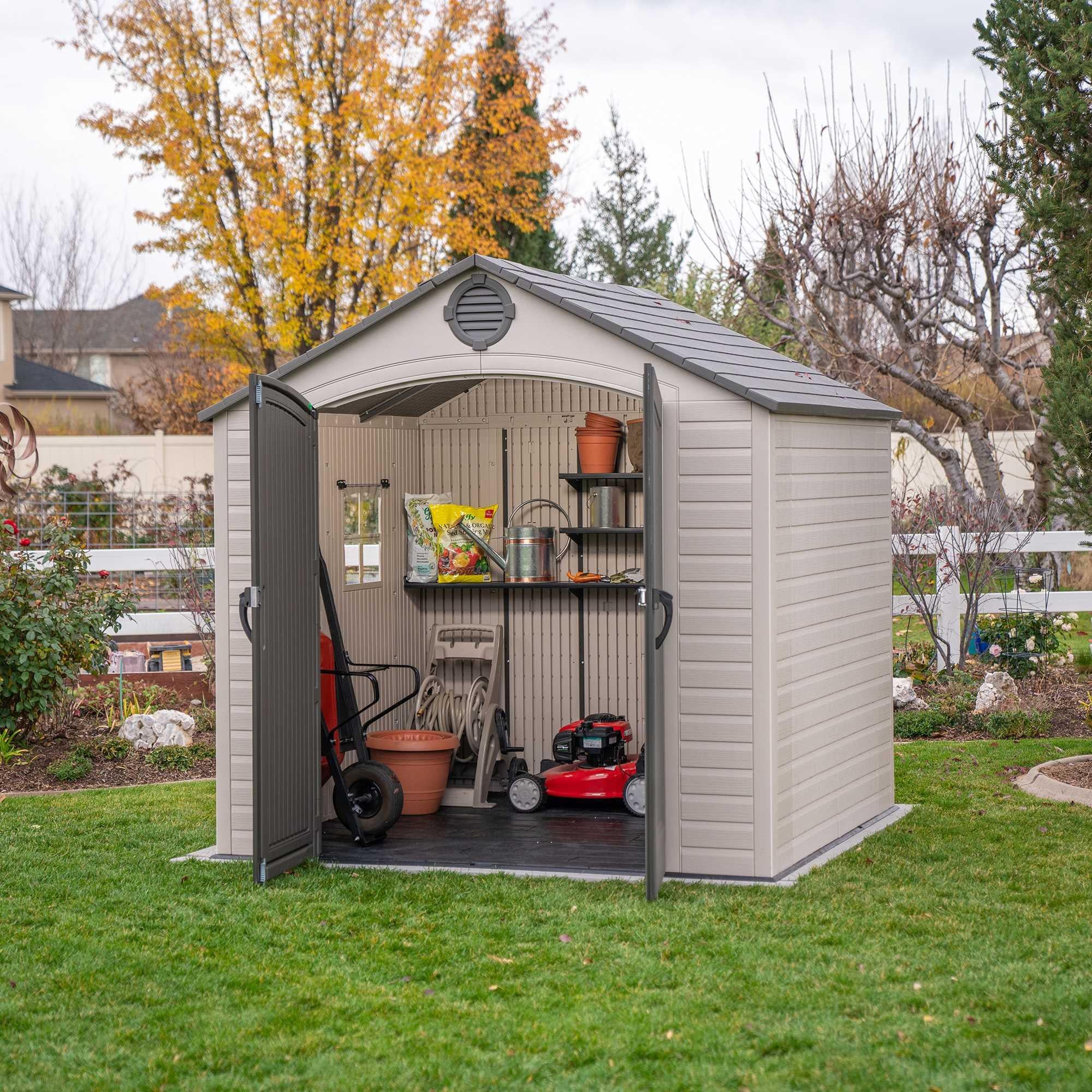 Lifetime 8 Ft. X 7.5 Ft. Outdoor Storage Shed – 6411