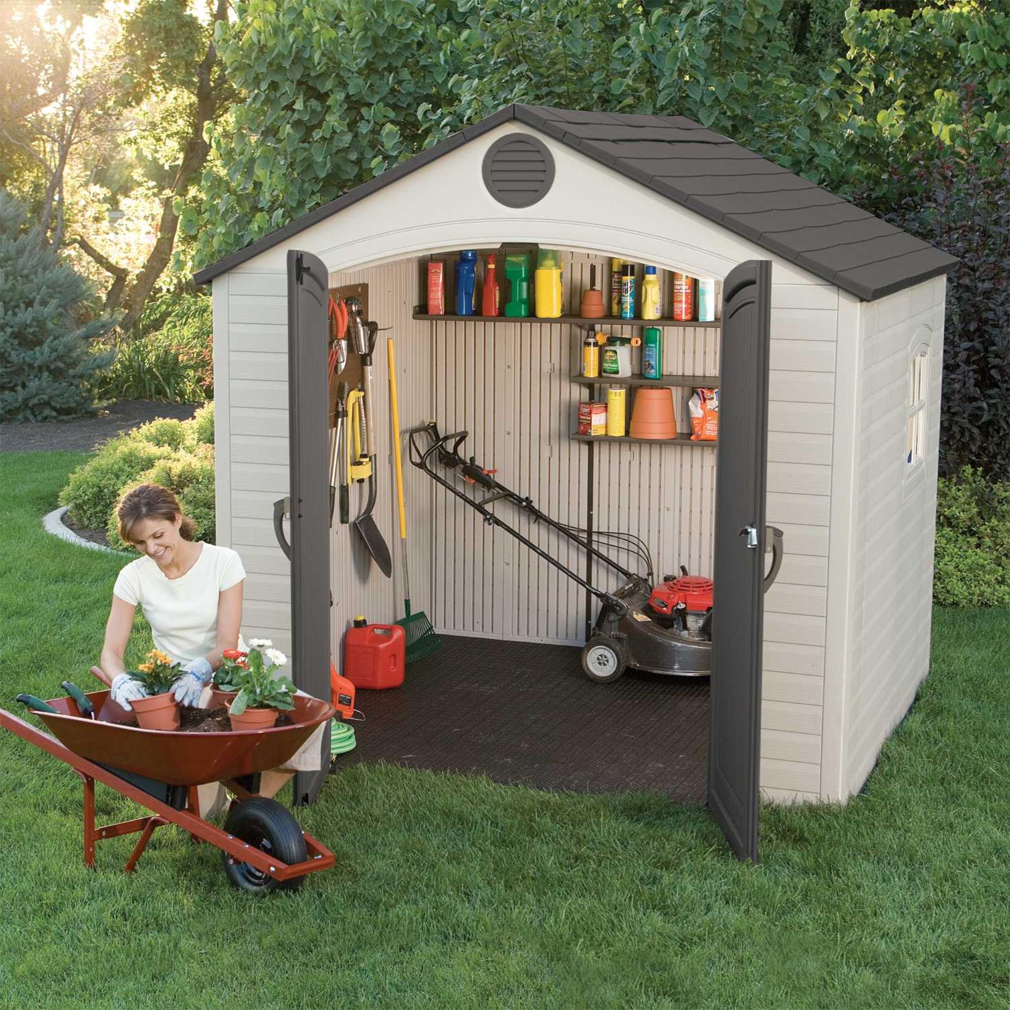 Lifetime 8 Ft. X 7.5 Ft. Outdoor Storage Shed – 6411