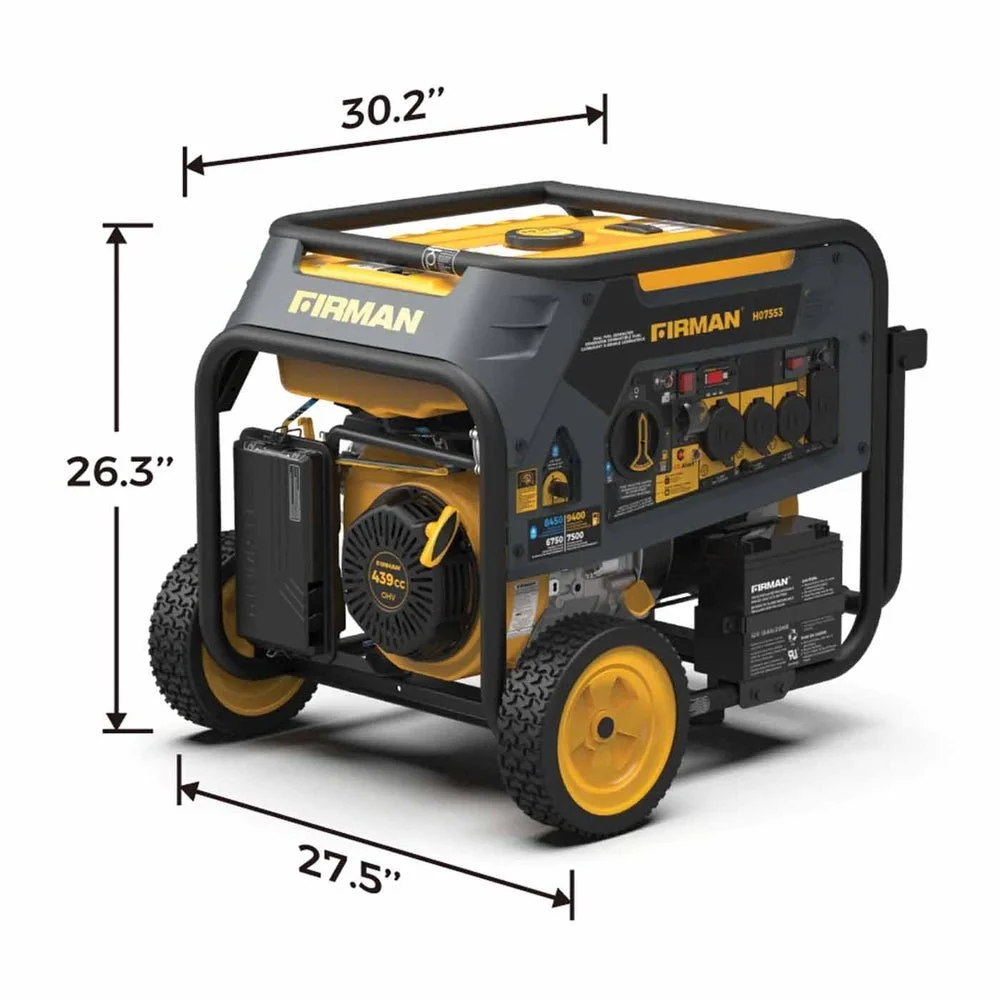 Firman H07553 7500W/9400W Dual Fuel Portable Generators