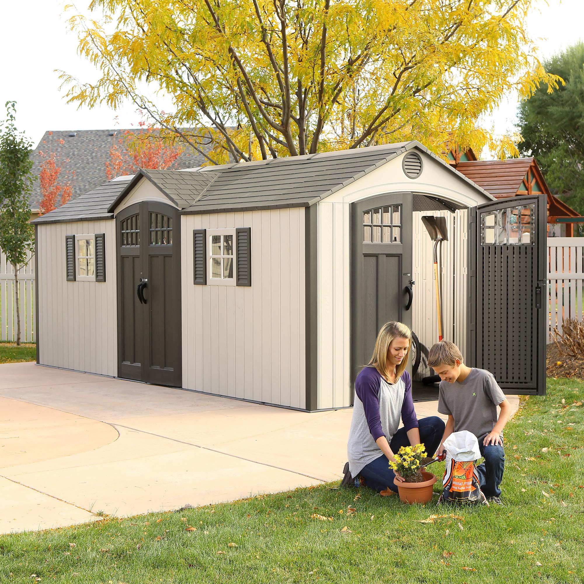 Lifetime 20 Ft. x 8 Ft. Outdoor Storage Shed – 60127