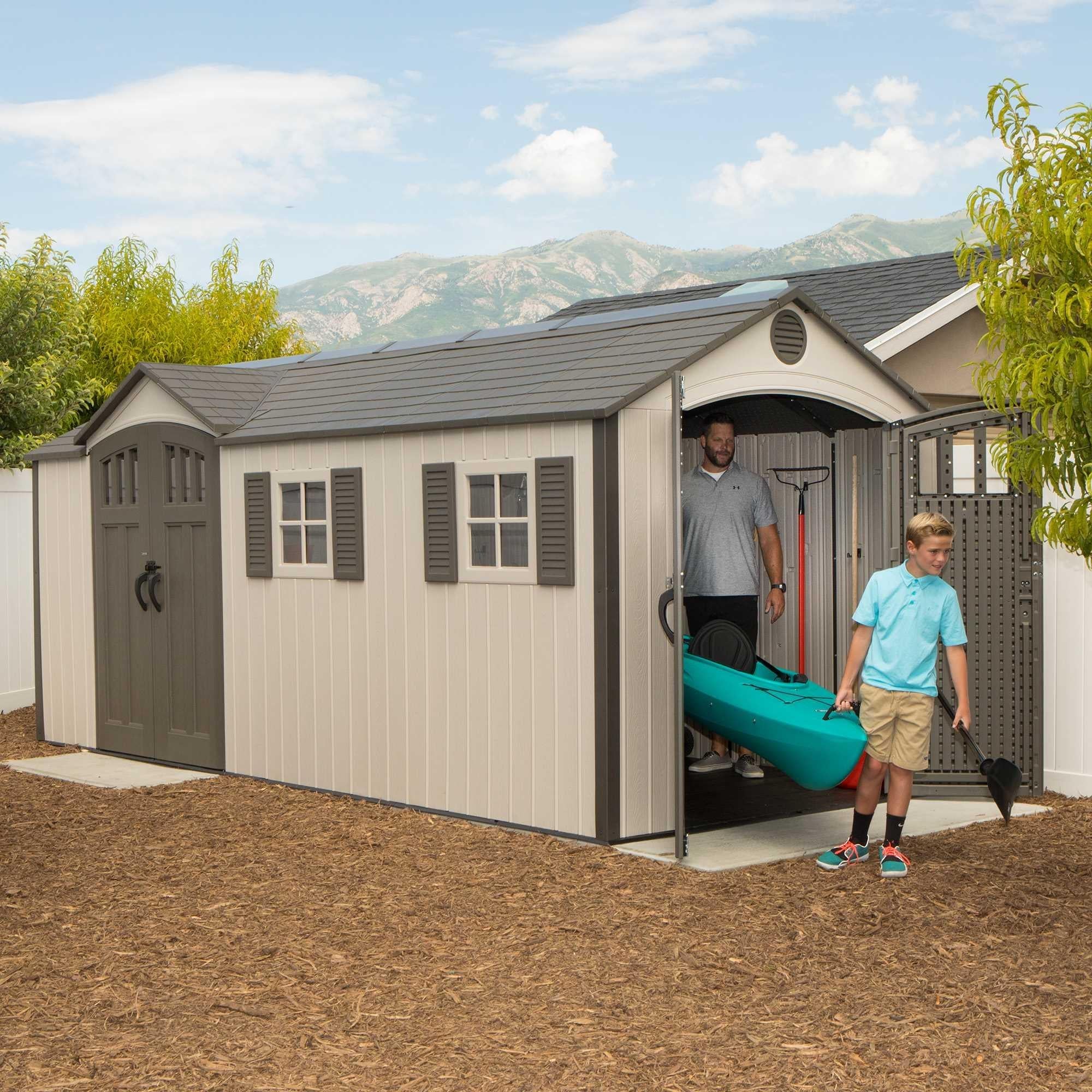 Lifetime 17.5 Ft. X 8 Ft. Outdoor Storage Shed – 60213