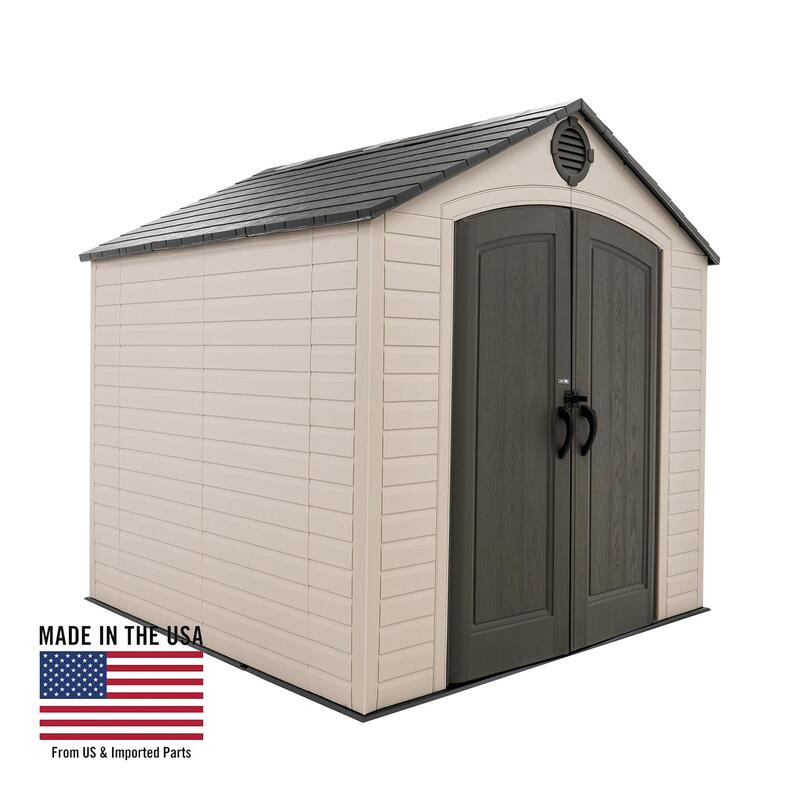 Lifetime 8 ft x 7.5 ft Outdoor Storage Shed – 60396