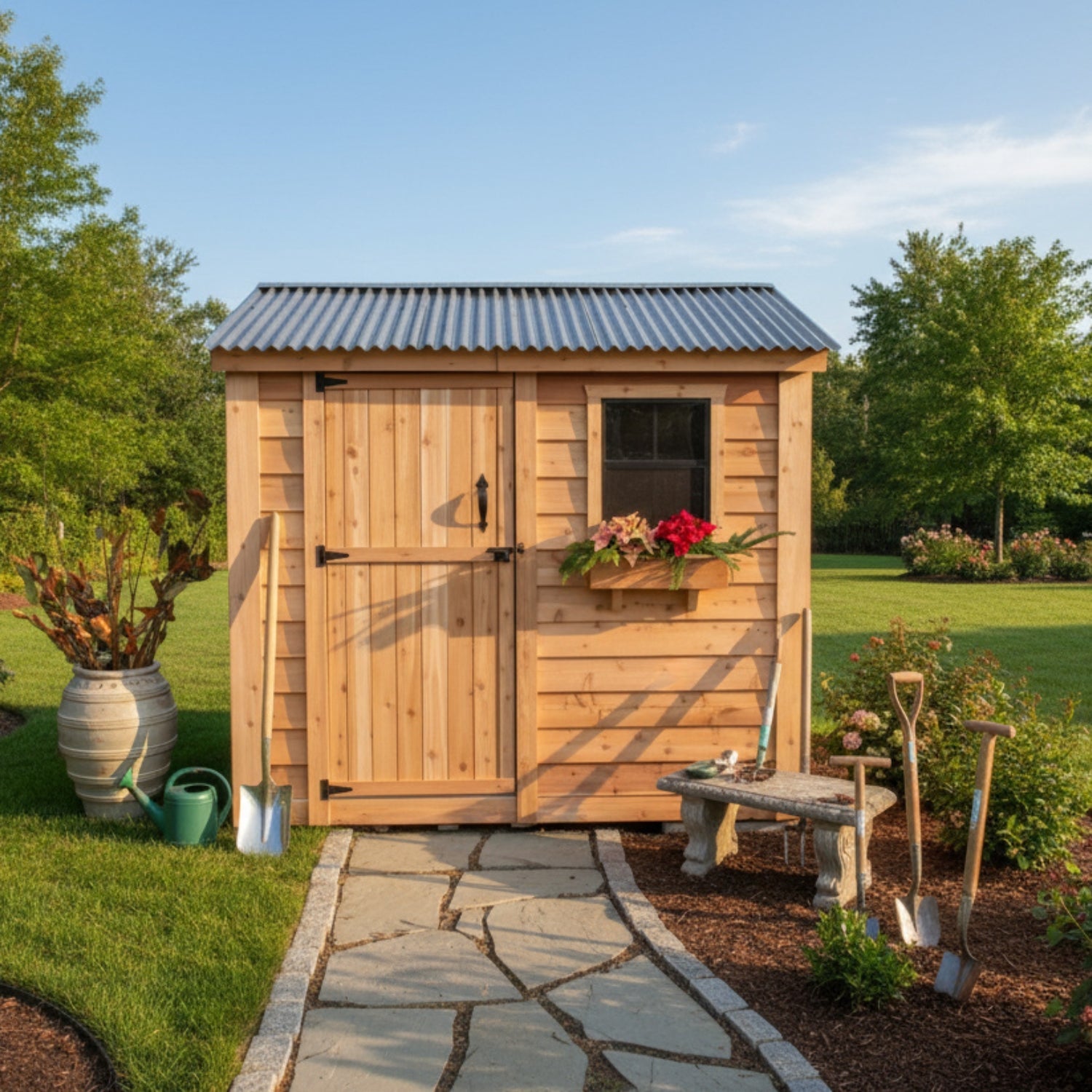 8' x 4' SpaceSaver Storage Shed – Single Door