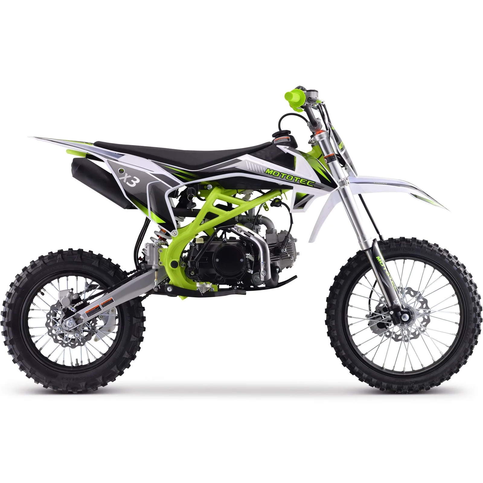 MotoTec X3 125cc 4-Stroke Gas Dirt Bikes