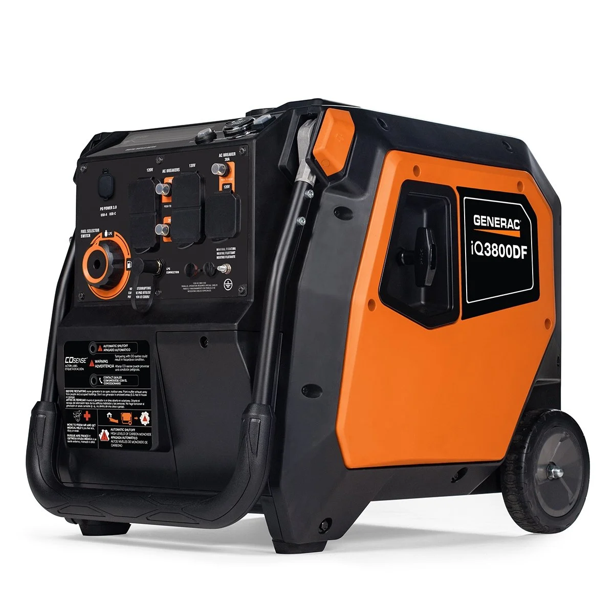Generac iQ3800 3.800-Watt Dual Fuel Portable Inverter Generators