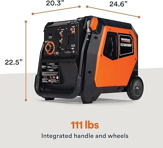 Generac iQ3800 3.800-Watt Dual Fuel Portable Inverter Generators