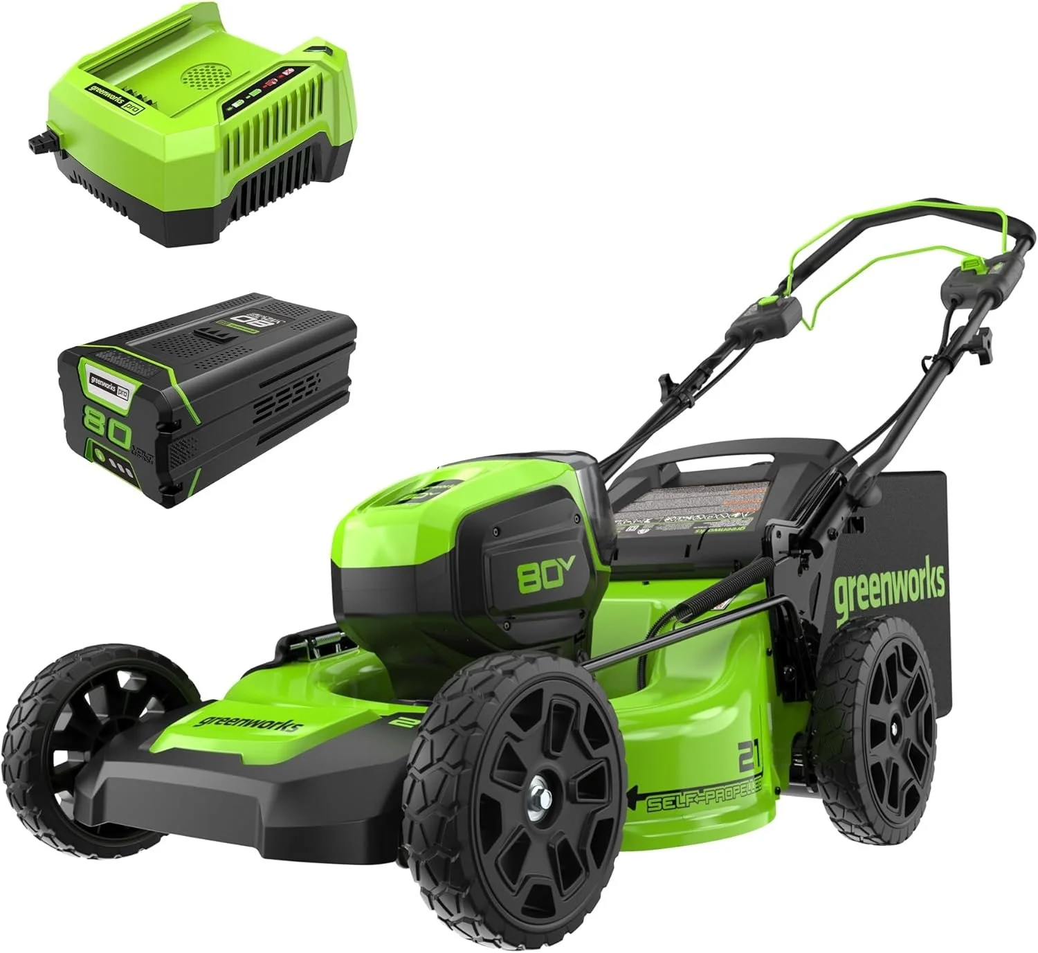 Greenworks 80V 21" Cordless Self-Propelled Lawn Mowers