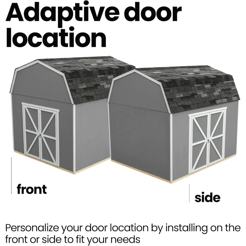 Handy Home Products Hudson 12 ft. x 16 ft. Wood Storage Shed Kit with Floor
