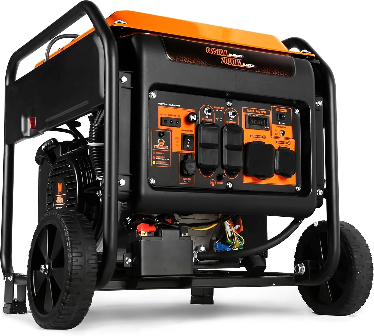 WEN DF875iX 8750-Watt RV and Transfer-Switch-Ready 120V/240V Duals